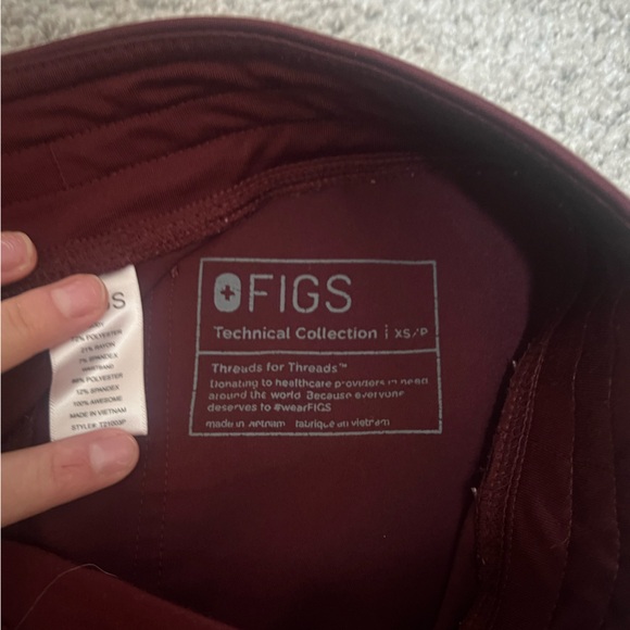 Women's Burgundy Livingston™ - Petite Basic Scrub Pants - Picture 4 of 4